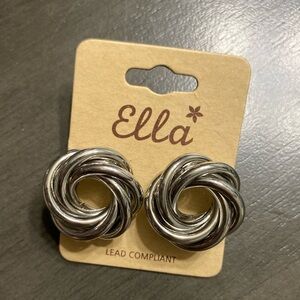 Ella Silver Chunky Hoop Earrings